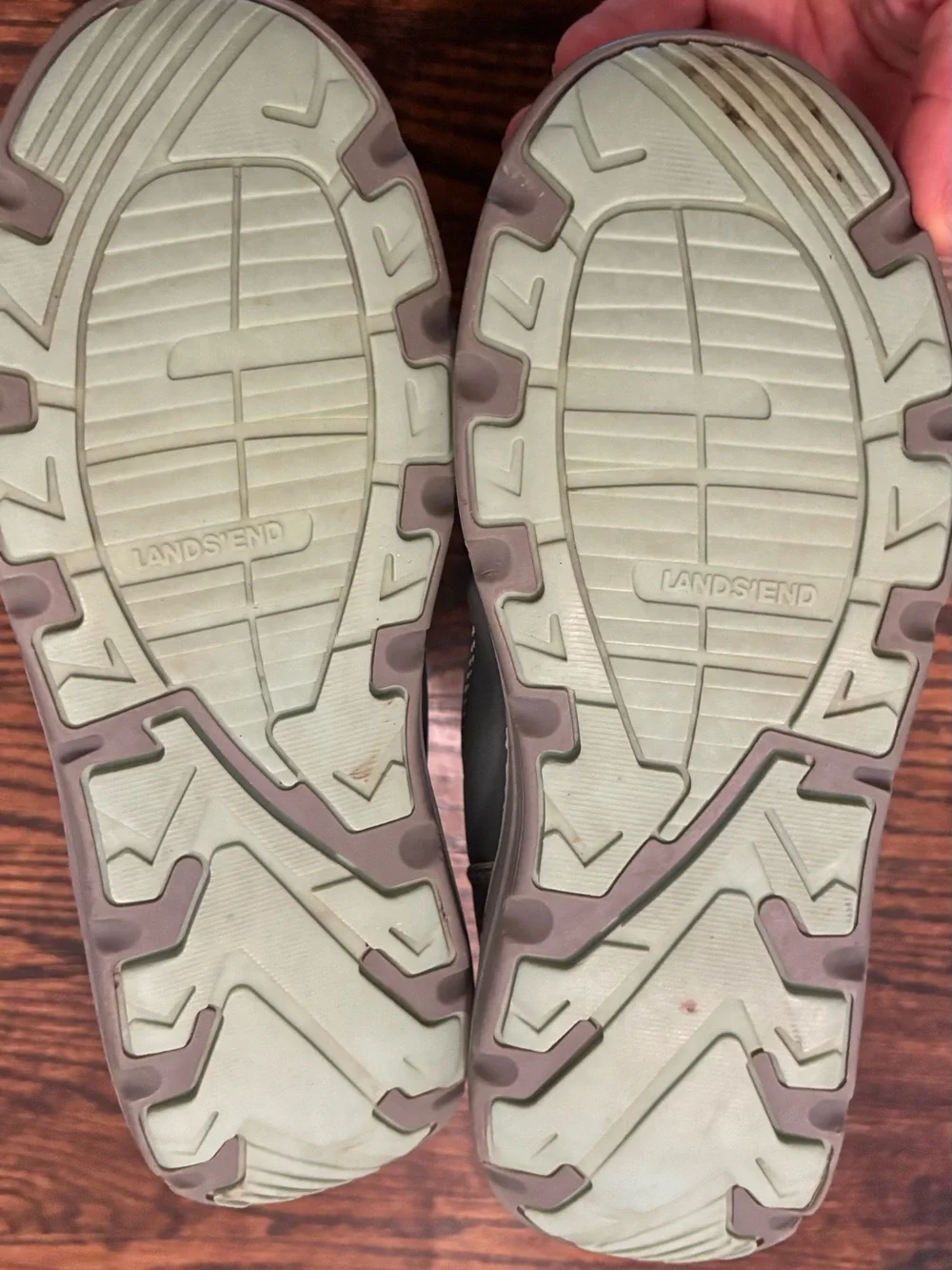Lands' End Metallic Gray Kids Snow Boots Size 6